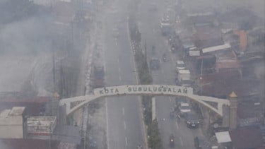Akibat Kebakaran Hutan dan Lahan Kota Subulussalam Mulai Diselimuti Polusi Asap
