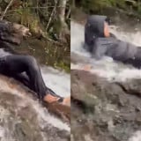 Viral Wanita Terjatuh dan Hanyut saat Bermain di Air Terjun Robo, Nagari Harau, Netizen: Bisa-bisanya Maen di Situ