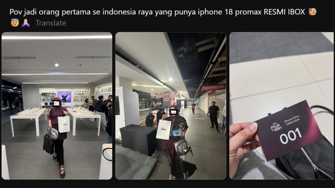 Viral Flexing Jadi Orang Indonesia Pertama Dapat iPhone 18 Promax Burgundy, Wanita Ini Malah Dihujat
            - galeri foto