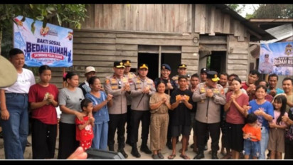 Polda Kalbar Gelar Pengobatan Gratis dan Bedah Rumah