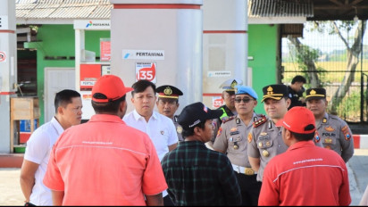 Pastikan Stok BBM Aman, Polres Nganjuk Sidak Sejumlah SPBU