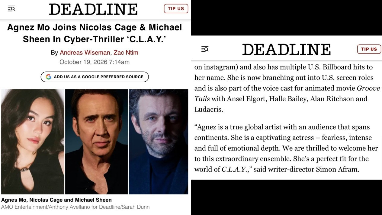 Sukses Bintangi Serial Reacher, Agnez Mo Kini Main Bareng Nicolas Cage di Film C.L.A.Y.
            - galeri foto