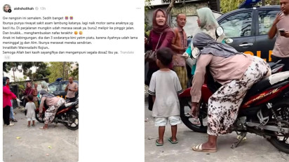 Viral Seorang Ibu Meninggal Dunia di atas Motor saat Hendak Beli Obat Lambung di Apotek, Empat Anaknya Kini Yatim Piatu