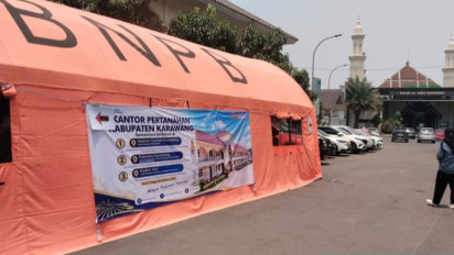 Gunakan Tenda BPBD untuk Pelayanan Sementara, BPN Karawang Kembali Layani Masyarakat Usai Musibah Kebakaran