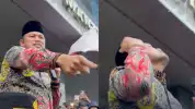 Gestur Silangkan Jari di Leher Jadi Sorotan, Gubernur Kaltim Rudy Mas’ud Tegas Janji Copot Ajudan Usai Didemo Mahasiswa