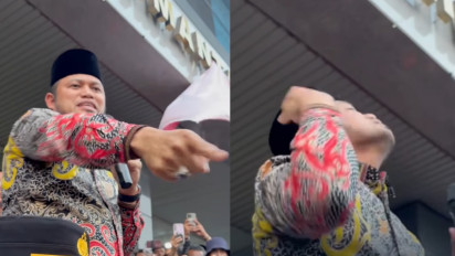 Gestur Silangkan Jari di Leher Jadi Sorotan, Gubernur Kaltim Rudy Mas’ud Tegas Janji Copot Ajudan Usai Didemo Mahasiswa