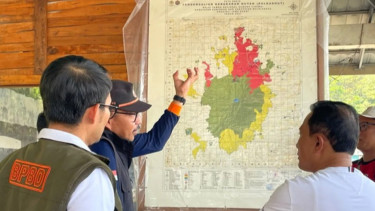 Karhutla Gunung Ciremai, Pemadaman di Darat Terkendala Medan