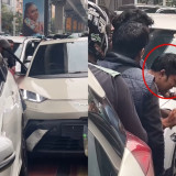 Tampang Pengemudi Mobil Listrik yang Tabrak Ojol di Blok M, Sempat Dikasih  Salam Olahraga  oleh Warga