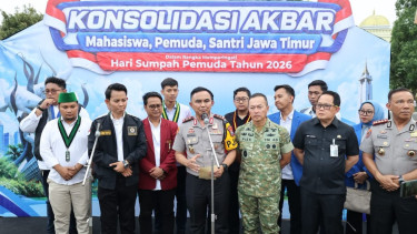Momentum Sumpah Pemuda, 5000 Mahasiswa dan Santri Gelar Konsolidasi Akbar di Mapolda Jatim