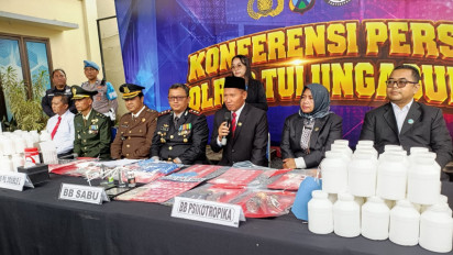 91 Orang Terlibat dalam 71 Kasus Peredaran Narkotika di Tulungagung, Lebih dari 800 Gram Sabu Diamankan